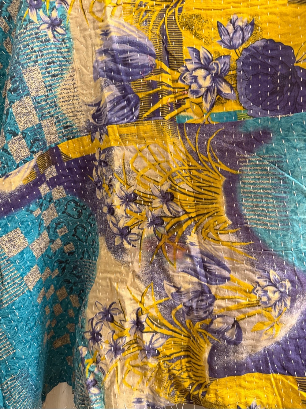 Reversible Kantha High-Low Top - Picture 5 of 8